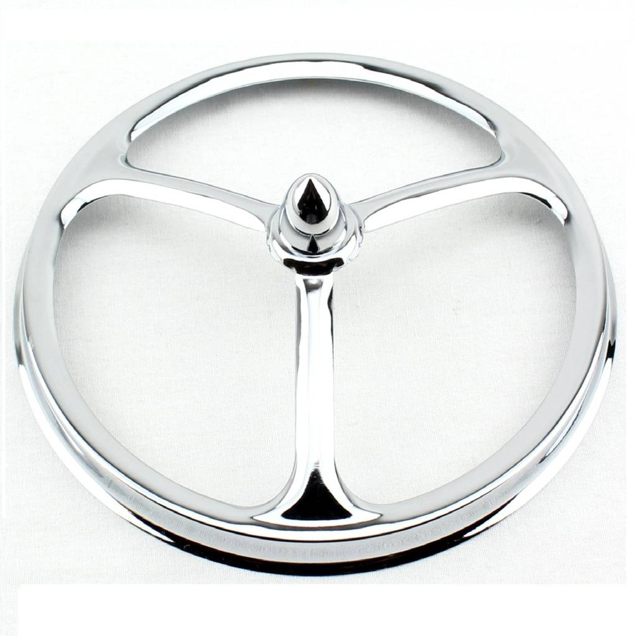 7" Motorcycle Headlight Headlamp Bulb Chrome Trim Cover Tri Bar Bullet